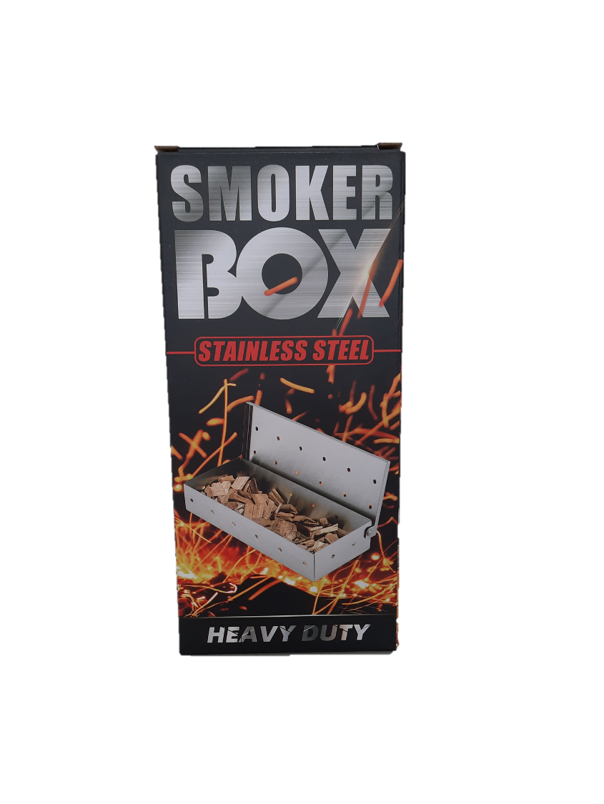 RVS smokerbox met rookhout Chips Apple en Beech