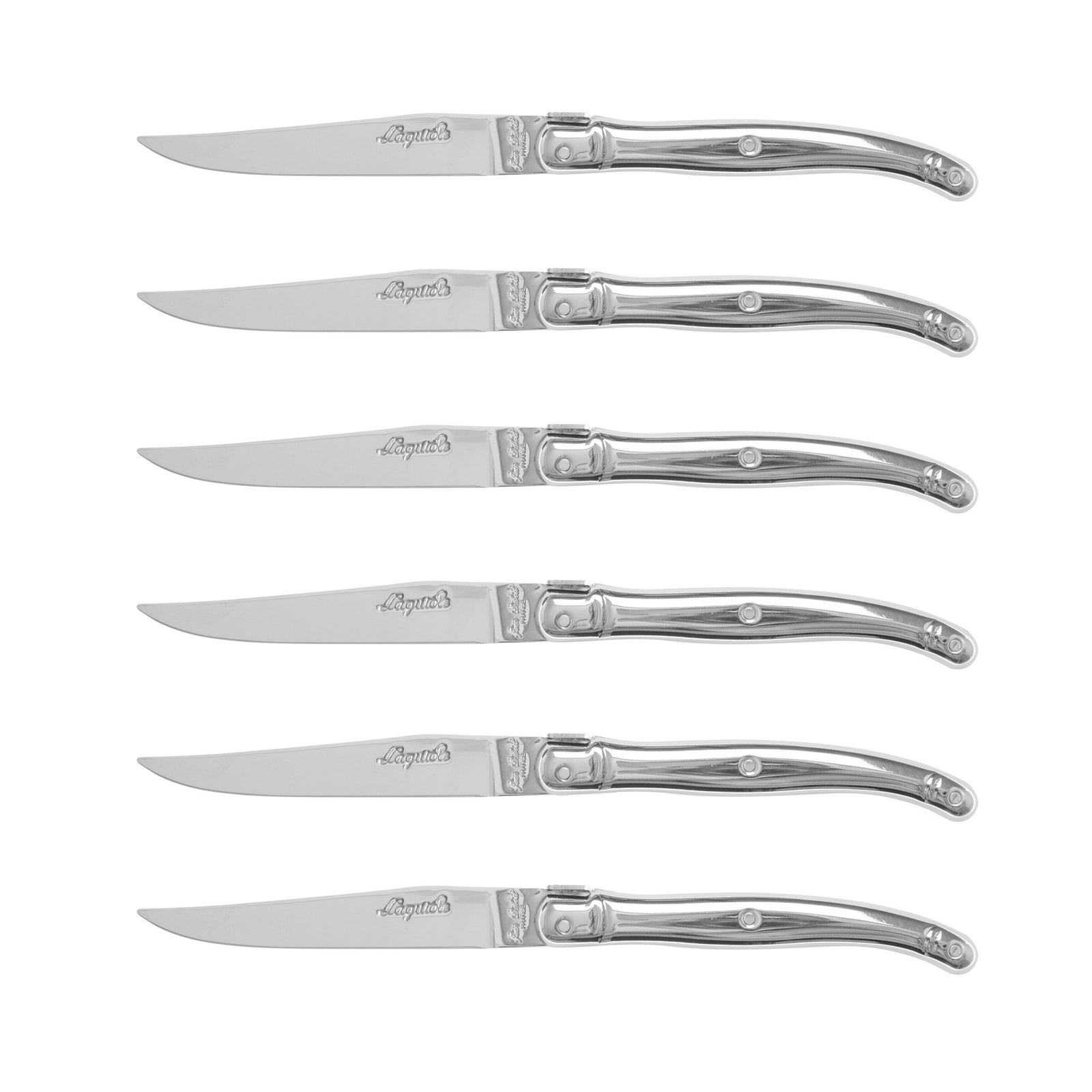Jean Dubost Laguiole 6 steakmessen - Exclusive - Staal -1,5 mm