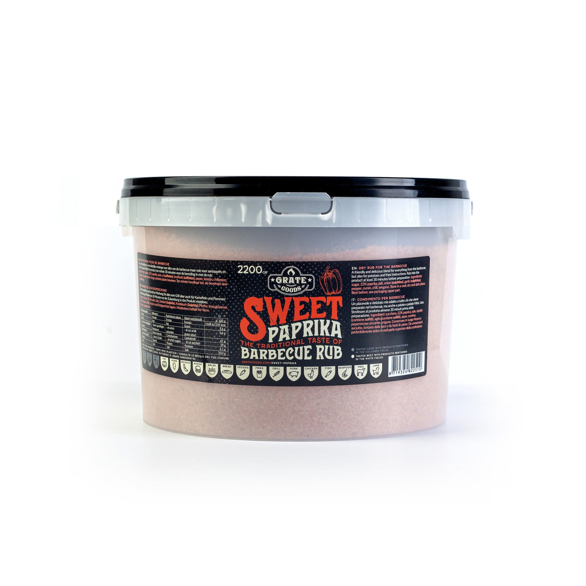 Grate Goods - Sweet Paprika Premium BBQ Rub - 2200 gr